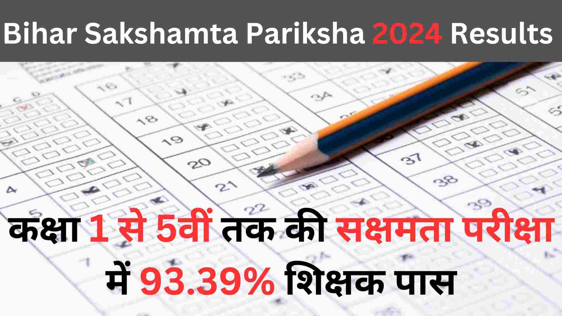 Bihar Sakshamta Pariksha 2024 Results